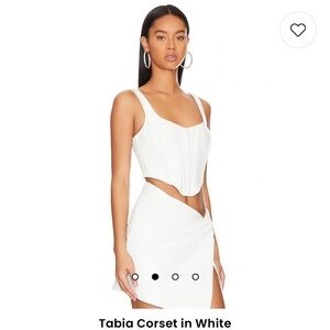 LAMARQUE Tabia Leather Corset White Small